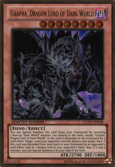 Grapha, Dragon Lord of Dark World [GLD5-EN028] Gold Rare Yu-Gi-Oh!