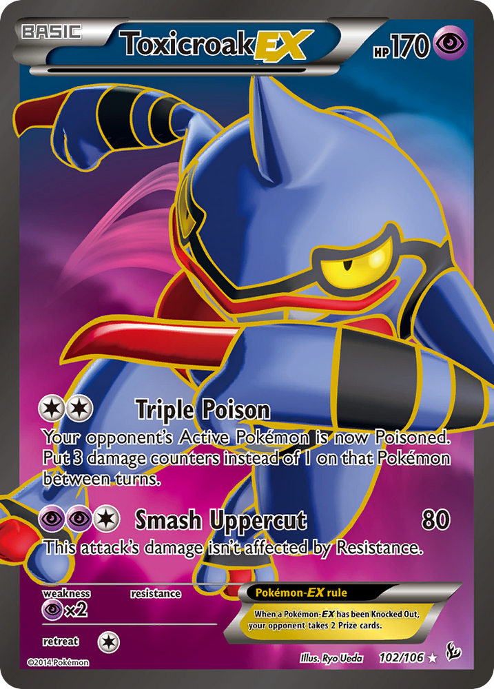 Toxicroak EX (102/106) [XY: Flashfire] Pokémon