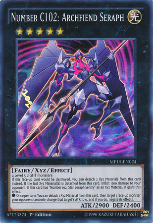 Number C102: Archfiend Seraph [MP15-EN024] Super Rare Yu-Gi-Oh!