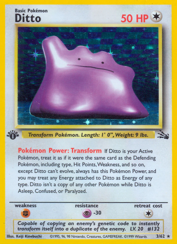 Ditto (3/62) [Fossil 1st Edition] Pokémon