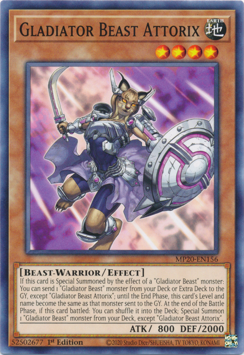Gladiator Beast Attorix [MP20-EN156] Common Yu-Gi-Oh!