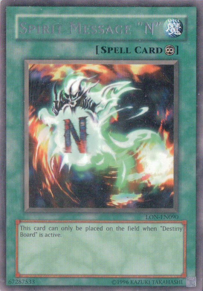 Spirit Message "N" [LON-EN090] Rare Yu-Gi-Oh!