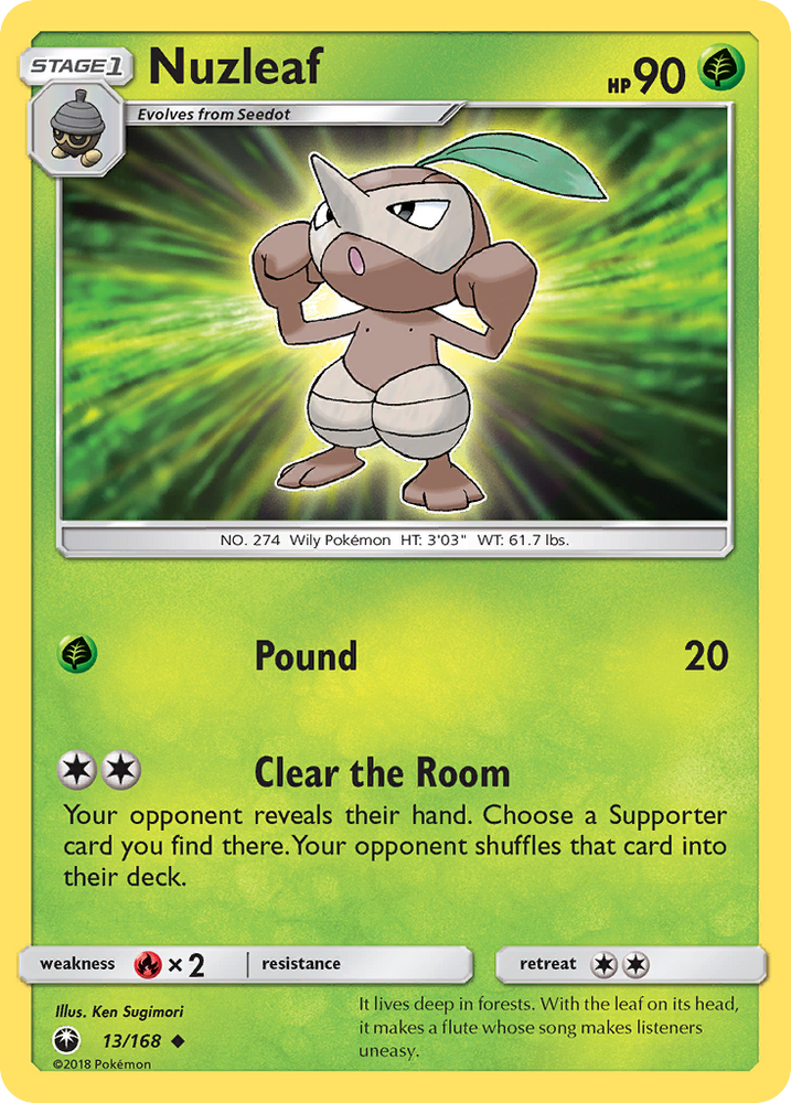 Nuzleaf (13/168) [Sun & Moon: Celestial Storm] Pokémon