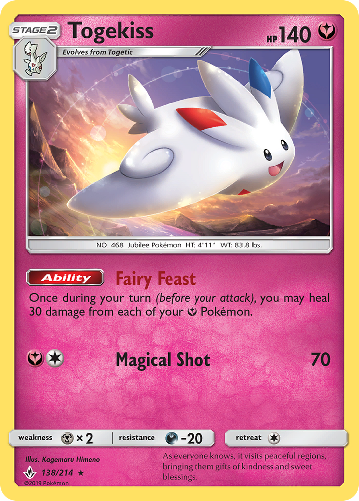 Togekiss (138/214) [Sun & Moon: Unbroken Bonds] Pokémon