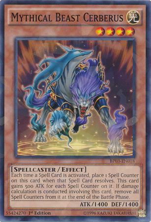 Mythical Beast Cerberus [BP03-EN018] Shatterfoil Rare Yu-Gi-Oh!