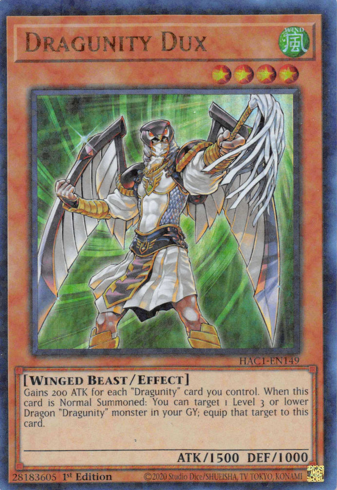 Dragunity Dux (Duel Terminal) [HAC1-EN149] Parallel Rare Yu-Gi-Oh!
