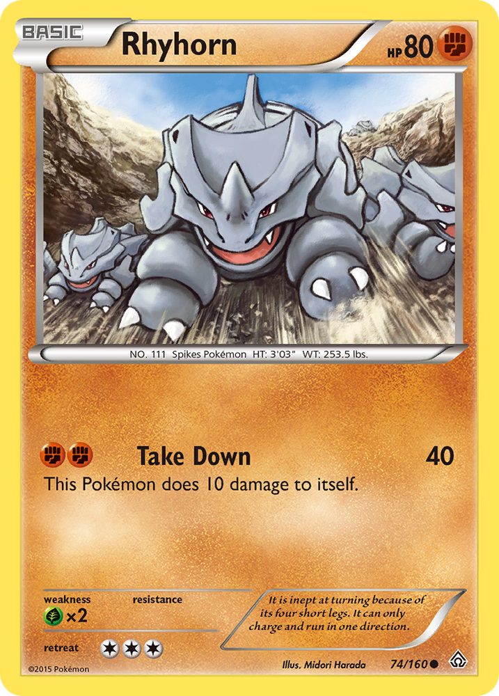 Rhyhorn (74/160) [XY: Primal Clash] Pokémon
