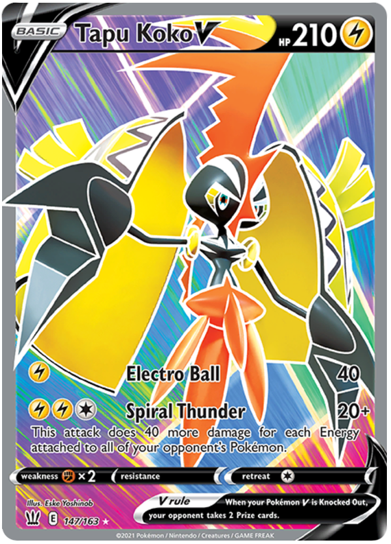 Tapu Koko V (147/163) [Sword & Shield: Battle Styles] Pokémon