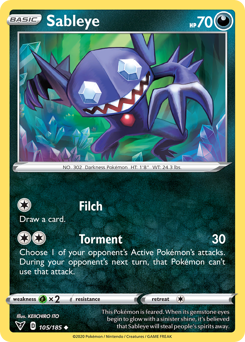 Sableye (105/185) [Sword & Shield: Vivid Voltage] Pokémon