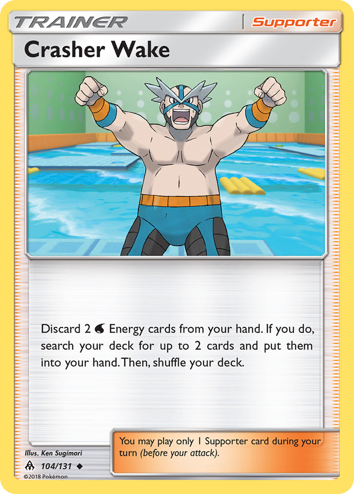 Crasher Wake (104/131) [Sun & Moon: Forbidden Light] Pokémon
