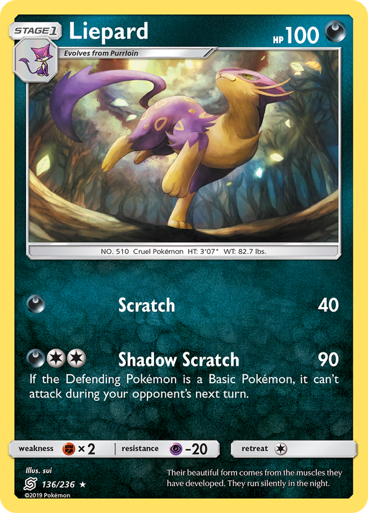 Liepard (136/236) [Sun & Moon: Unified Minds] Pokémon