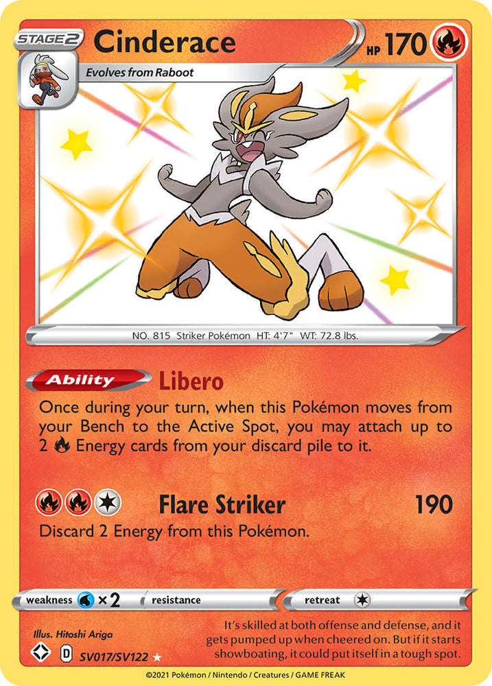 Cinderace (SV017/SV122) [Sword & Shield: Shining Fates] Pokémon