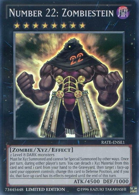 Number 22: Zombiestein [RATE-ENSE1] Super Rare Yu-Gi-Oh!