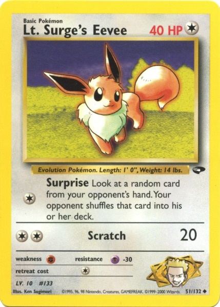 Lt. Surge's Eevee (51/132) [Gym Challenge Unlimited] Pokémon