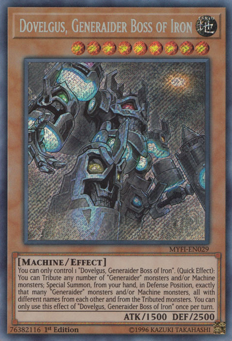 Dovelgus, Generaider Boss of Iron [MYFI-EN029] Secret Rare Yu-Gi-Oh!