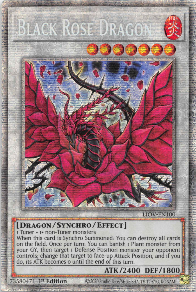 Black Rose Dragon [LIOV-EN100] Starlight Rare Yu-Gi-Oh!