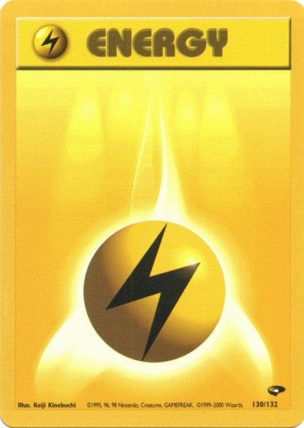 Lightning Energy (130/132) [Gym Challenge Unlimited] Pokémon