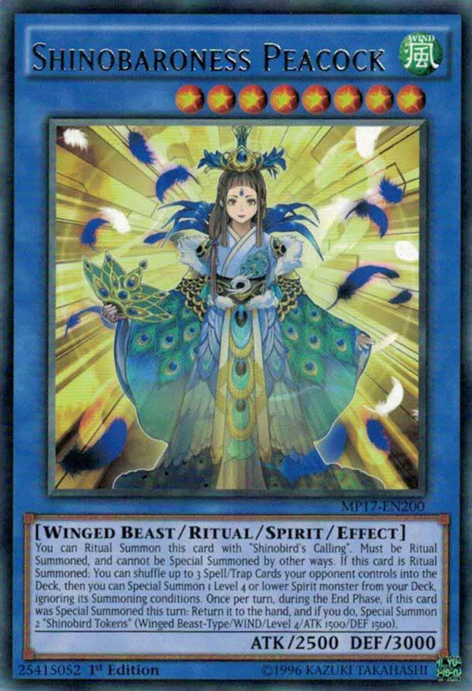 Shinobaroness Peacock [MP17-EN200] Rare Yu-Gi-Oh!