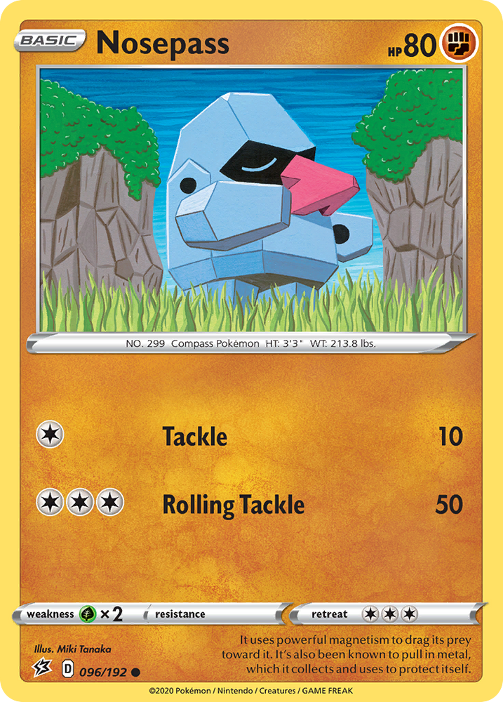 Nosepass (096/192) [Sword & Shield: Rebel Clash] Pokémon