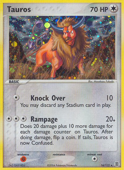Tauros (16/112) [EX: FireRed & LeafGreen] Pokémon