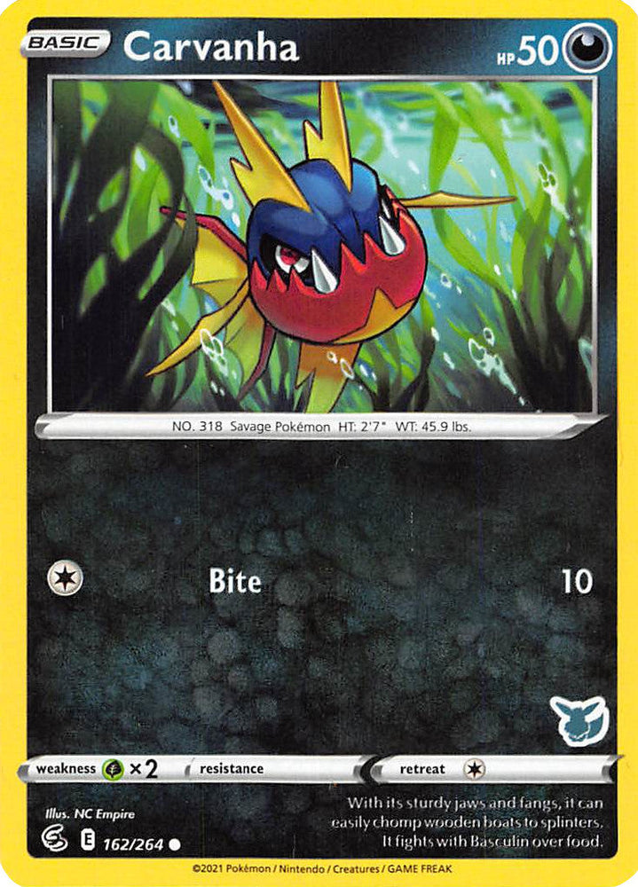 Carvanha (162/264) (Eevee Deck) [Battle Academy 2022] Pokémon