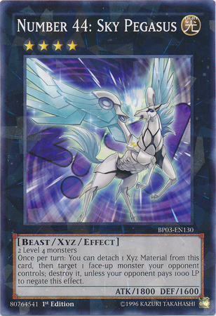 Number 44: Sky Pegasus [BP03-EN130] Shatterfoil Rare Yu-Gi-Oh!