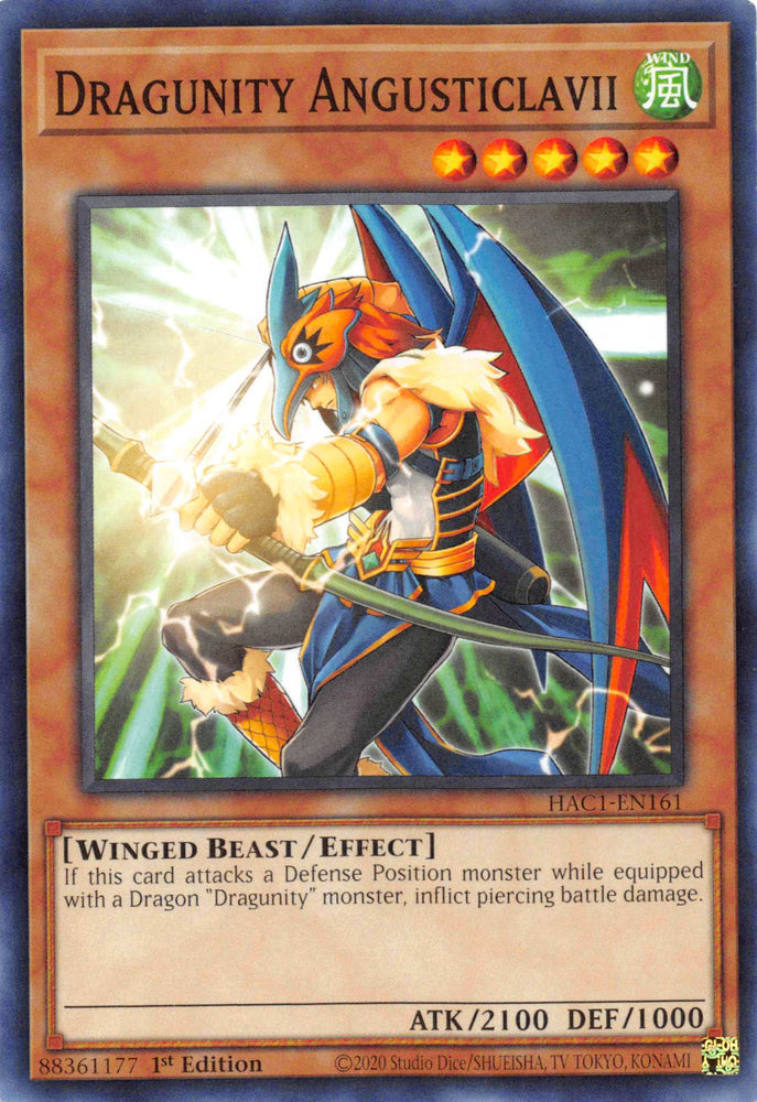Dragunity Angusticlavii [HAC1-EN161] Common Yu-Gi-Oh!