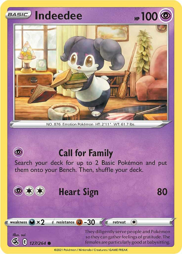 Indeedee (127/264) [Sword & Shield: Fusion Strike] Pokémon