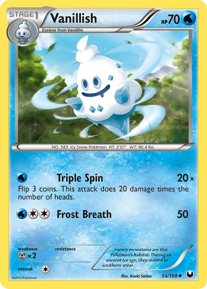 Vanillish (34/108) [Black & White: Dark Explorers] Pokémon