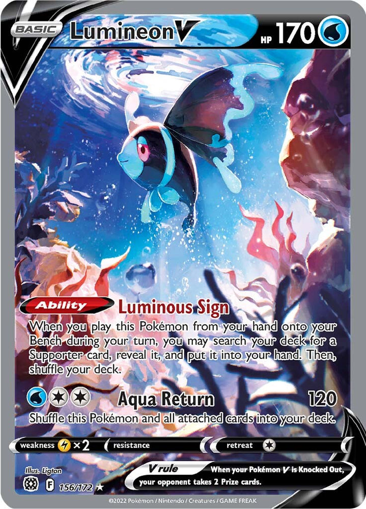 Lumineon V (156/172) [Sword & Shield: Brilliant Stars] Pokémon