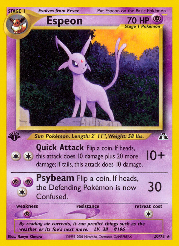 Espeon (20/75) [Neo Discovery 1st Edition] Pokémon