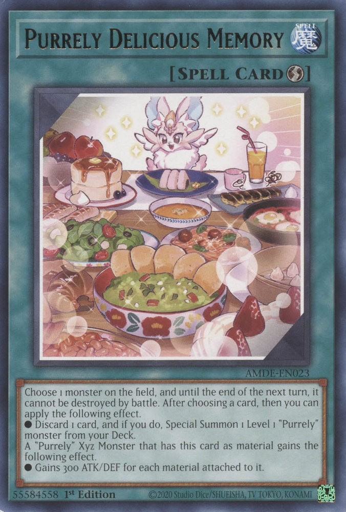 Purrely Delicious Memory [AMDE-EN023] Rare Yu-Gi-Oh!