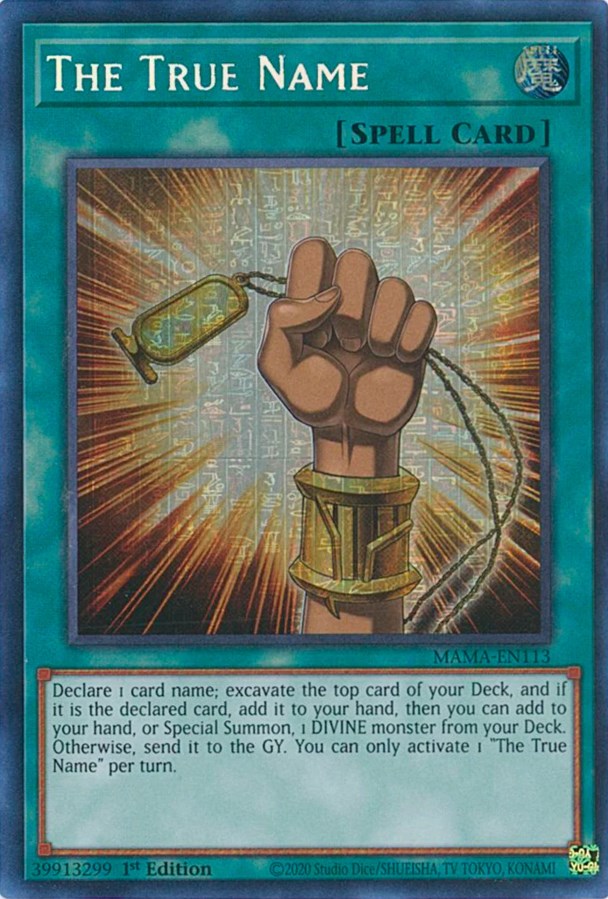 The True Name [MAMA-EN113] Secret Pharaoh's Rare Yu-Gi-Oh!
