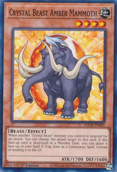 Crystal Beast Amber Mammoth [SDCB-EN005] Common Yu-Gi-Oh!