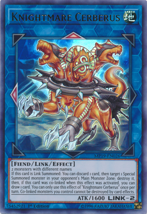 Knightmare Cerberus [MP19-EN026] Ultra Rare Yu-Gi-Oh!