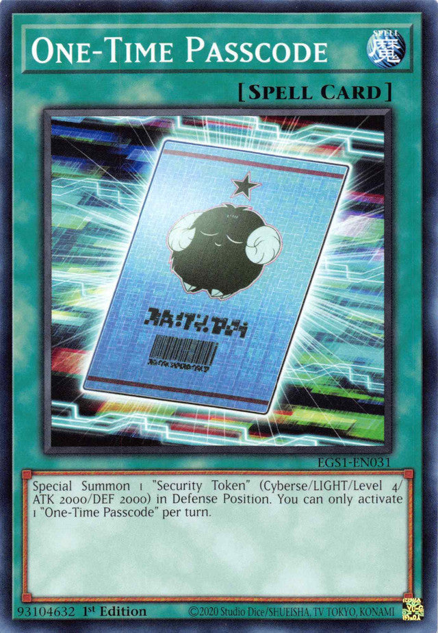 One-Time Passocde [EGS1-EN031] Common Yu-Gi-Oh!