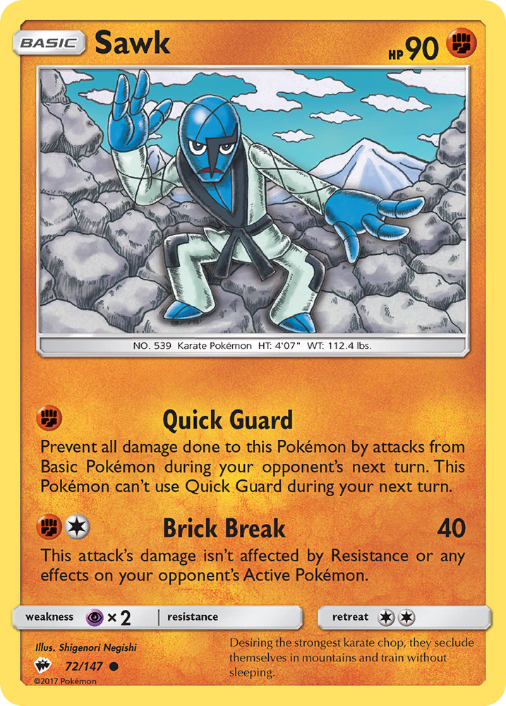 Sawk (72/147) [Sun & Moon: Burning Shadows] Pokémon
