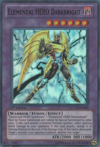 Elemental HERO Darkbright [LCGX-EN063] Super Rare Yu-Gi-Oh!
