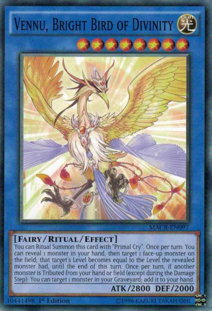 Vennu, Bright Bird of Divinity [MACR-EN097] Common Yu-Gi-Oh!