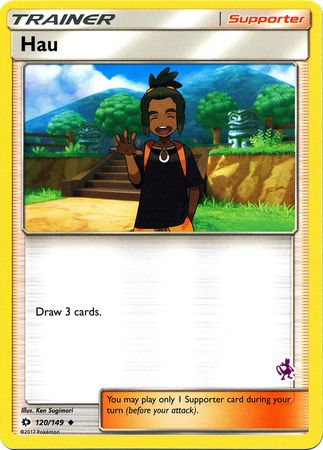 Hau (120/149) (Mewtwo Deck) [Battle Academy 2020] Pokémon