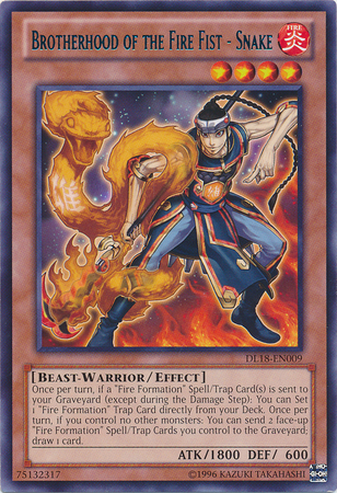 Brotherhood of the Fire Fist - Snake (Blue) [DL18-EN009] Rare Yu-Gi-Oh!