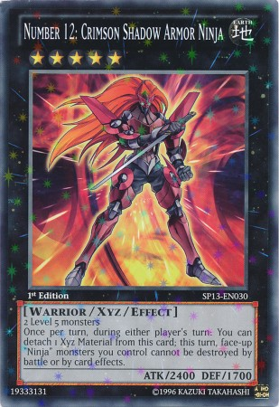 Number 12: Crimson Shadow Armor Ninja [SP13-EN030] Starfoil Rare Yu-Gi-Oh!