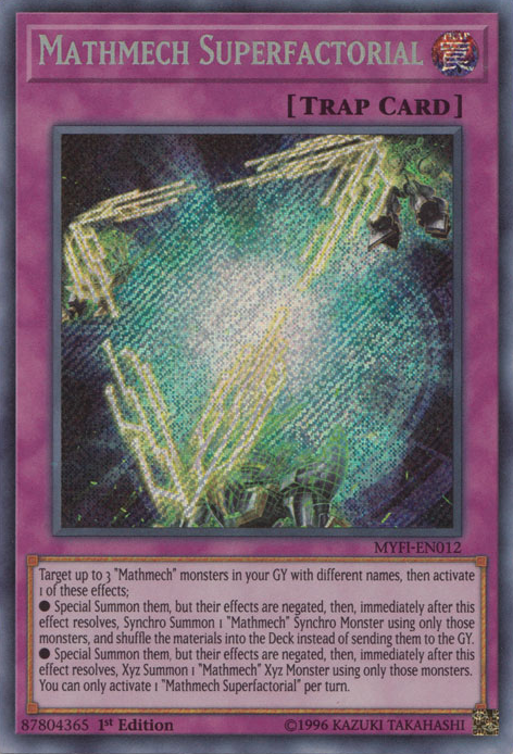 Mathmech Superfactorial [MYFI-EN012] Secret Rare Yu-Gi-Oh!