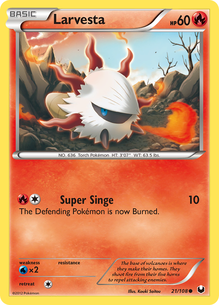 Larvesta (21/108) [Black & White: Dark Explorers] Pokémon