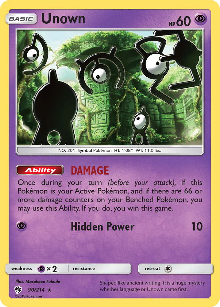 Unown (90/214) [Sun & Moon: Lost Thunder] Pokémon