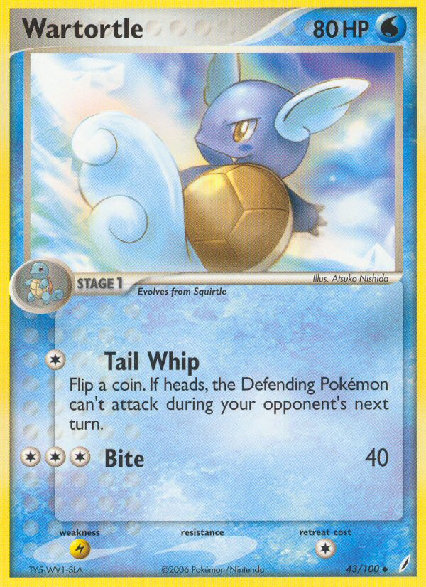Wartortle (43/100) [EX: Crystal Guardians] Pokémon