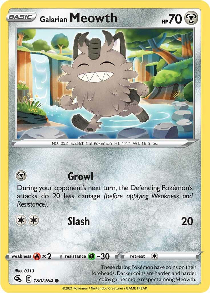 Galarian Meowth (180/264) [Sword & Shield: Fusion Strike] Pokémon