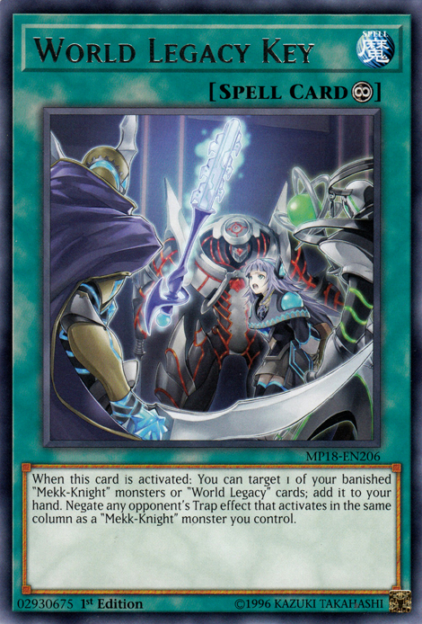 World Legacy Key [MP18-EN206] Rare Yu-Gi-Oh!