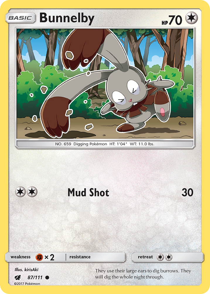 Bunnelby (87/111) [Sun & Moon: Crimson Invasion] Pokémon