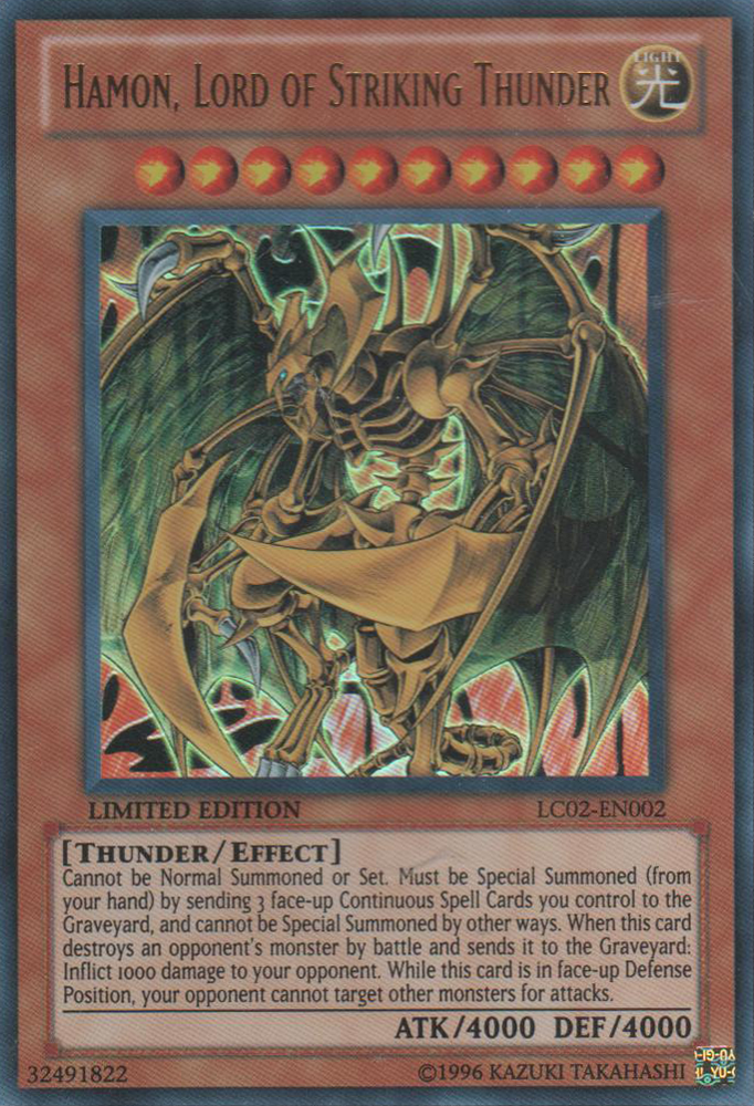 Hamon, Lord of Striking Thunder [LC02-EN002] Ultra Rare Yu-Gi-Oh!